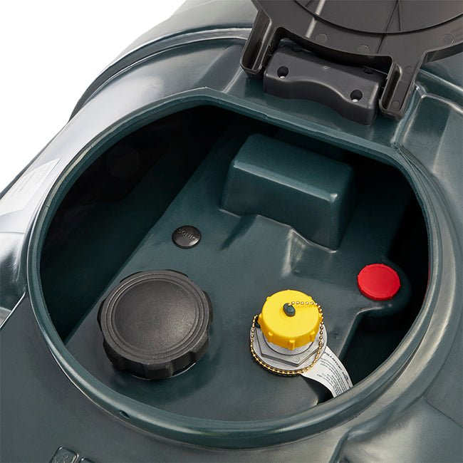 1,800 Litre Plastic Oil Storage Tank (Horizontal) - Yellow Shield