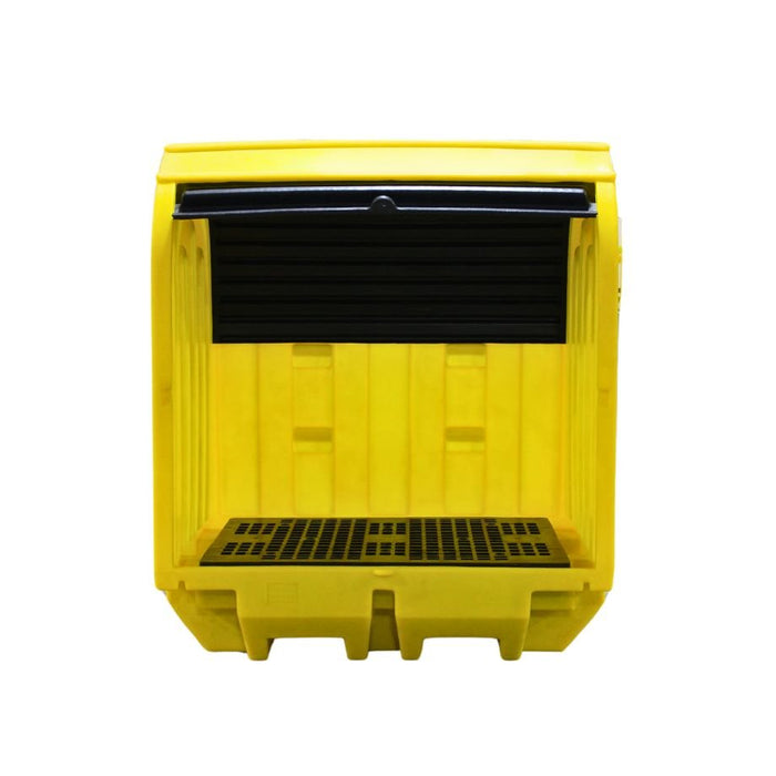 2 Drum Hardcover Spill Pallet - Low Profile - Yellow Shield