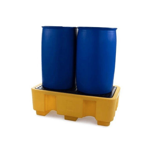 2 Drum Spill Pallet - Yellow Shield