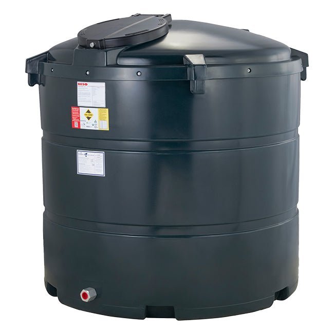 2,350 Litre Plastic Oil Storage Tank (Vertical) - Yellow Shield
