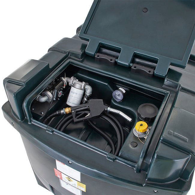 2,500 Litre Plastic Bunded Fuel Tank (Horizontal) - Yellow Shield