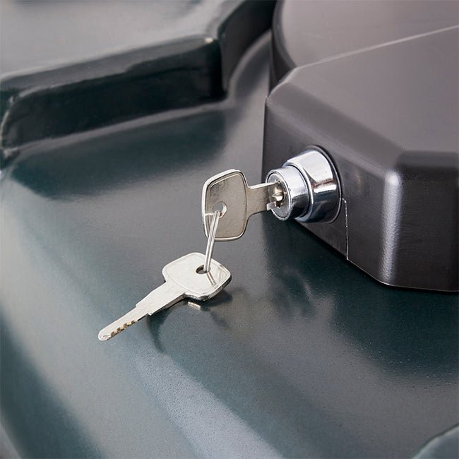 2,500 Litre Plastic Oil Storage Tank (Horizontal) - Yellow Shield