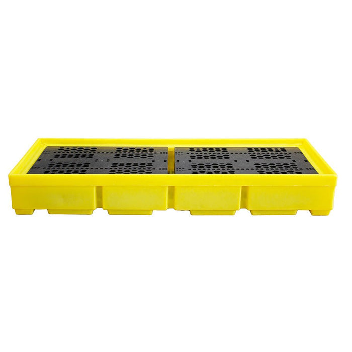 3 Drum Spill Pallet - Low Profile - Yellow Shield