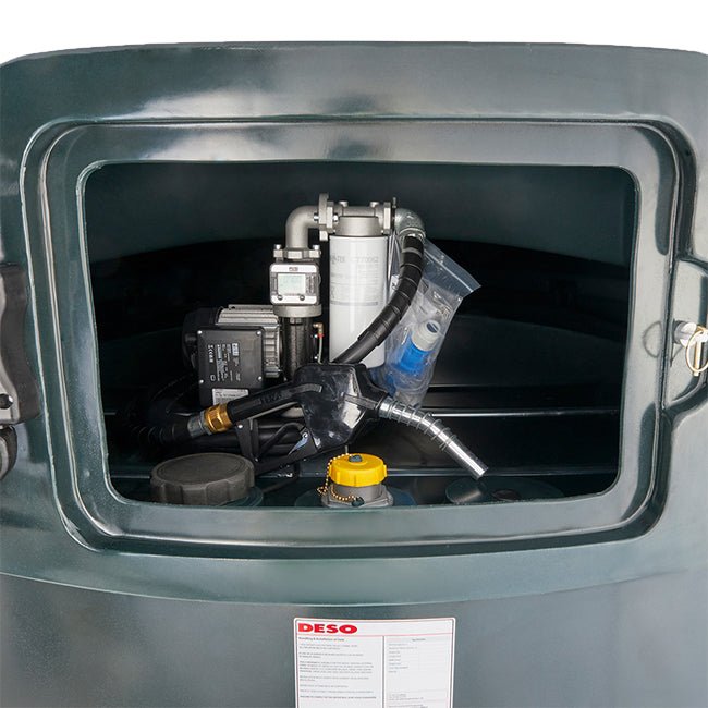 3,500 Litre Plastic Bunded Fuel Tank (Vertical) - Yellow Shield