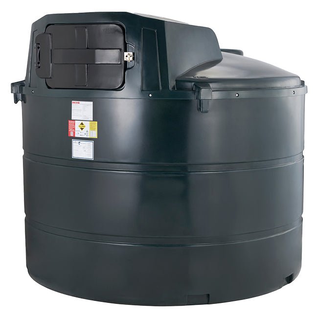 3,500 Litre Plastic Bunded Fuel Tank (Vertical) - Yellow Shield