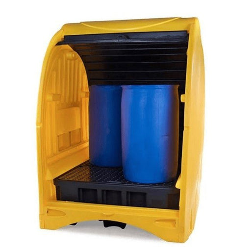 4 Drum Hardcover Spill Pallet - Yellow Shield