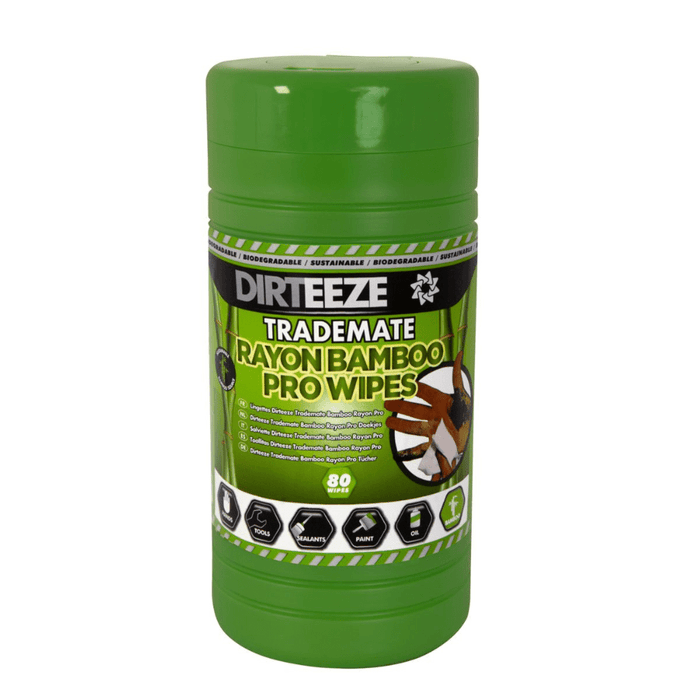 DIRTEEZE Trademate Bamboo Wet Wipes | Jumbo Tub - Pk 8 - Yellow Shield