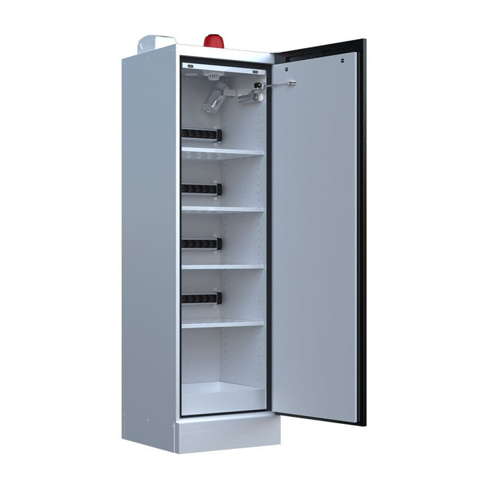 Lithium - Ion Battery Cabinet | 1 Door with FirePro® Suppression & Charging Points - Yellow Shield