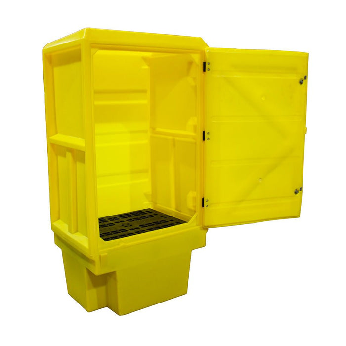 Poly Storage Cabinet 1 Drum - Yellow Shield