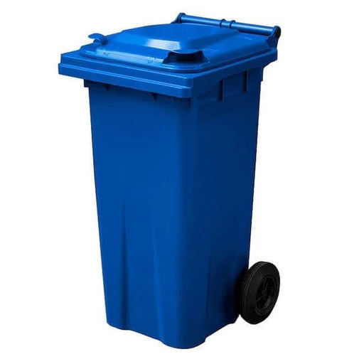 120 Litre Wheelie Bin | Blue - Yellow Shield