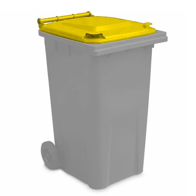 120L Wheelie Bin Lids - Yellow Shield