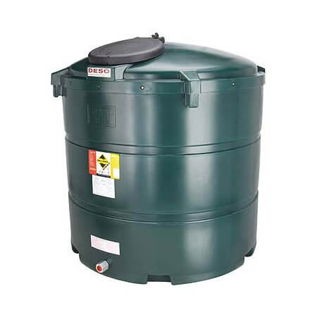 1,340 Litre Plastic Oil Storage Tank (Vertical) - Yellow Shield