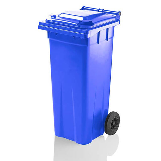 140 Litre Wheelie Bin | Blue - Yellow Shield