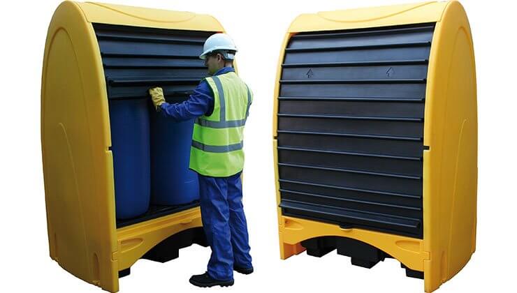 2 Drum Hardcover Sump Pallet - Yellow Shield