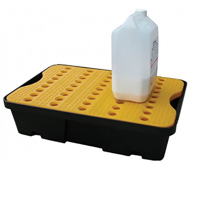 20 Litre Spill Tray With Grid - Yellow Shield