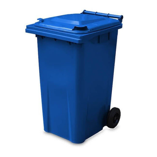 240 Litre Wheelie Bin | Blue - Yellow Shield