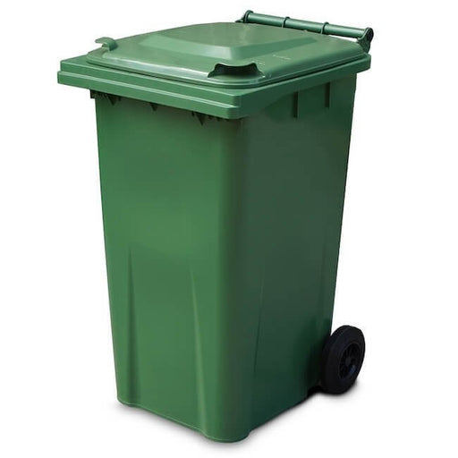 240 Litre Wheelie Bin | Green - Yellow Shield