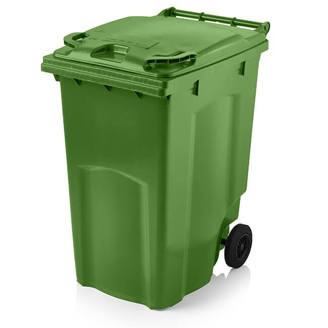 360 Litre Wheelie Bin | Green - Yellow Shield