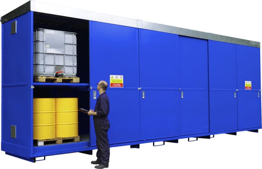 48 x Drum Dual Purpose Storage Unit - Yellow Shield