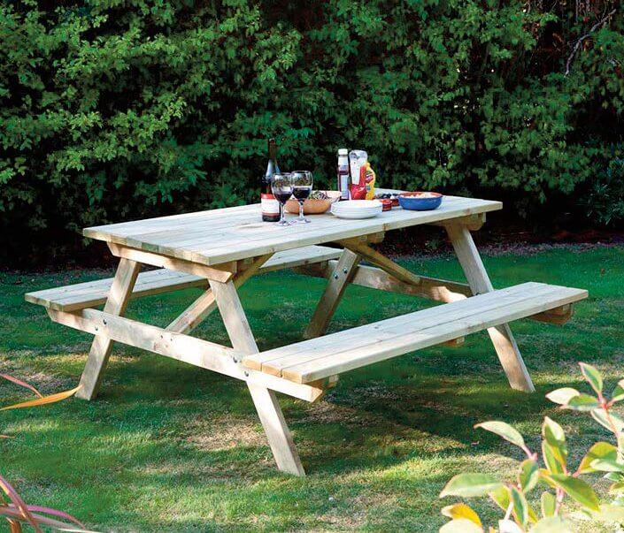 4ft Picnic Table - Yellow Shield