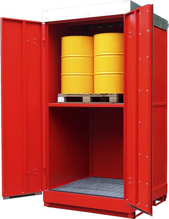 Bunded 8 Drum Store - Yellow Shield