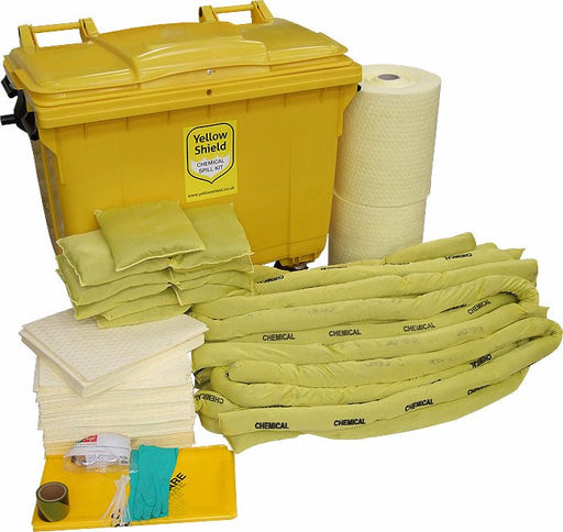 Chemical Static Locker Spill Kit - 1200 Litre - Yellow Shield