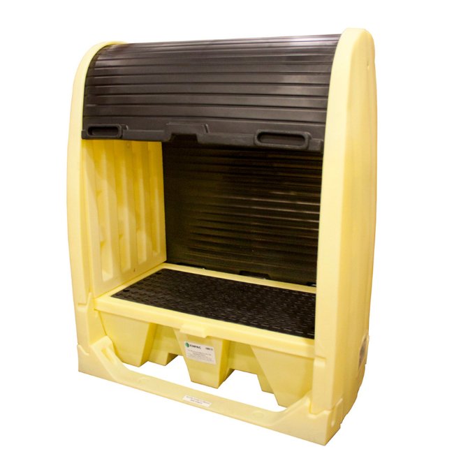 ENPAC 2 Drum Hardcover Spill Pallet - Yellow Shield