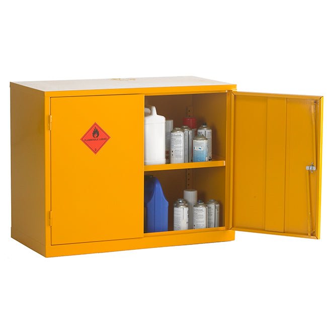 Flammable Storage Cabinet | 21 Litre - Yellow Shield