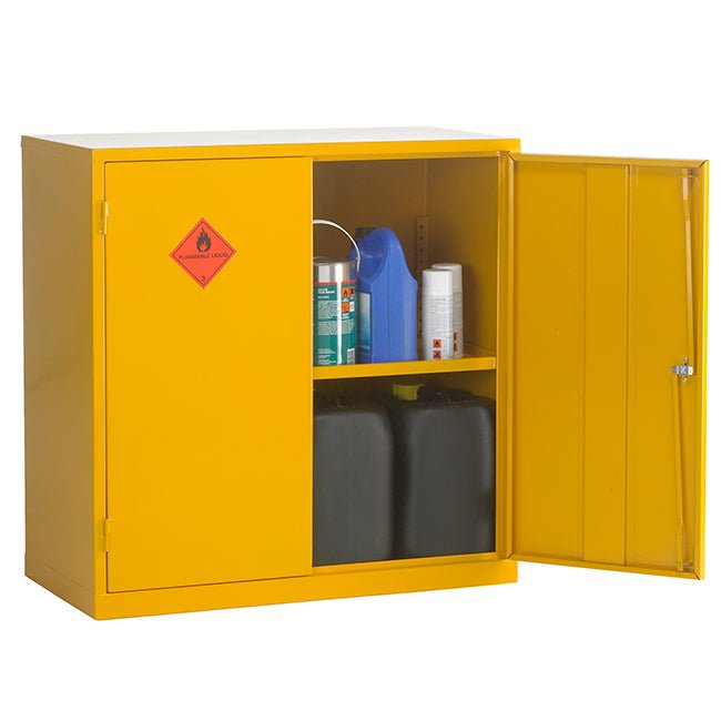 Flammable Storage Cabinet | 21 Litre TALL - Yellow Shield
