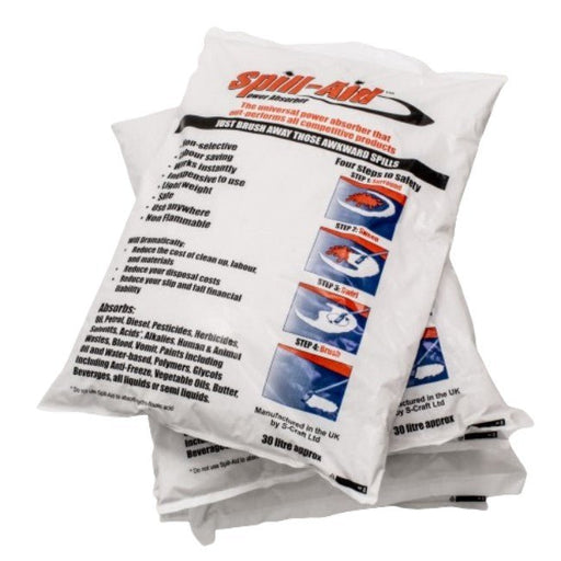 Spill Aid Absorbent Powder | 30 Litre Bag - Yellow Shield