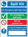 Spill Kit For Emergency Spill Team Sign | Self Adhesive Vinyl (300mm x 250mm) - Yellow Shield