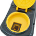 1,250 Litre Plastic Bunded Waste Oil Tank (Slimline) - Yellow Shield