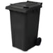 240 Litre Wheelie Bin | Dark Grey - Yellow Shield