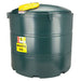 2,455 Litre Plastic Bunded Waste Oil Tank (Vertical) - Yellow Shield