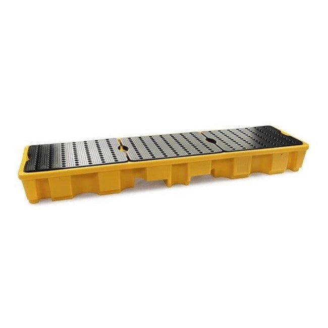 4 Drum Inline Spill Pallet - Yellow Shield