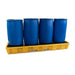 4 Drum Inline Spill Pallet - Yellow Shield