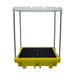 4 Drum Spill Pallet - Frame and Cover - Yellow Shield
