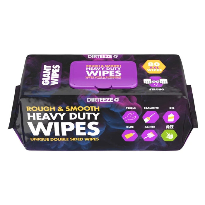 DIRTEEZE Rough & Smooth Giant Wipes | Pk 4 - Yellow Shield