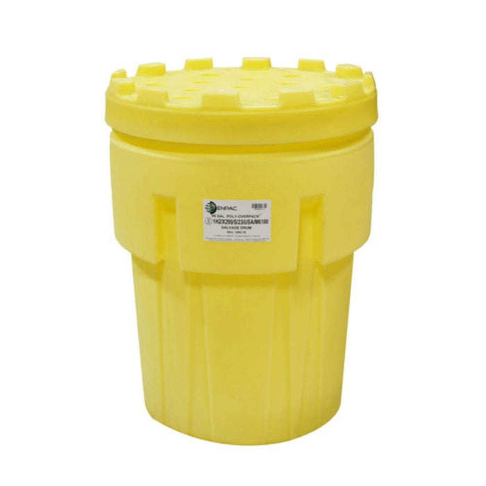 ENPAC 95 Gallon Poly-Overpack Salvage Drum - Yellow Shield