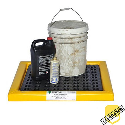 ENPAC Poly - Spill Pad With Grate 4'x4'x2" - Yellow Shield