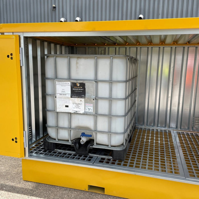 KDC Flatpack Double IBC Store - Yellow Shield