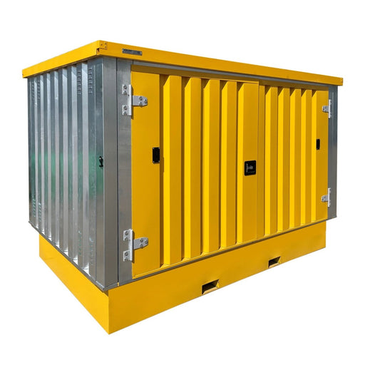 KDC Flatpack Double IBC Store - Yellow Shield