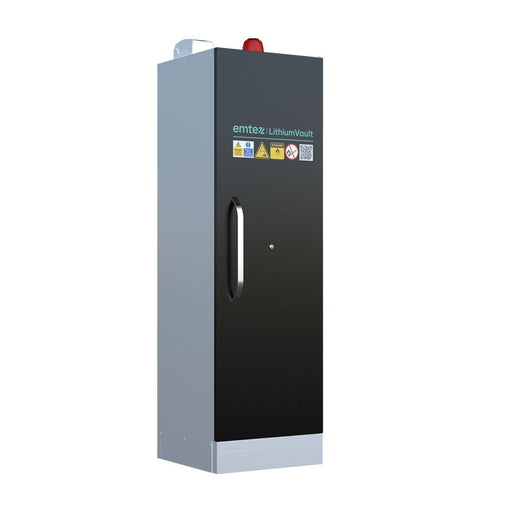 Lithium - Ion Battery Cabinet | 1 Door with FirePro® Suppression & Charging Points - Yellow Shield