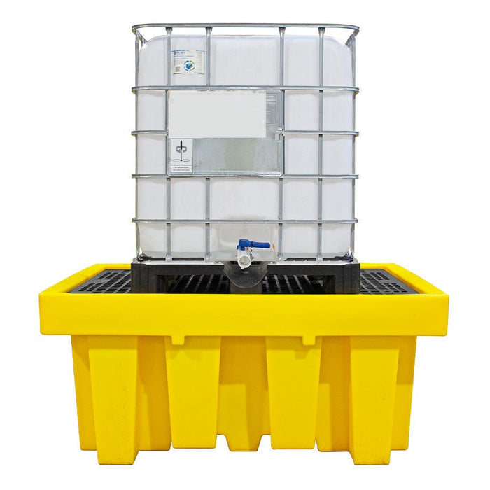 Single IBC Spill Pallet - Yellow Shield
