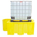 Single IBC Spill Pallet - No Grid With Dispenser - Yellow Shield