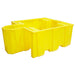 Single IBC Spill Pallet - No Grid With Dispenser - Yellow Shield