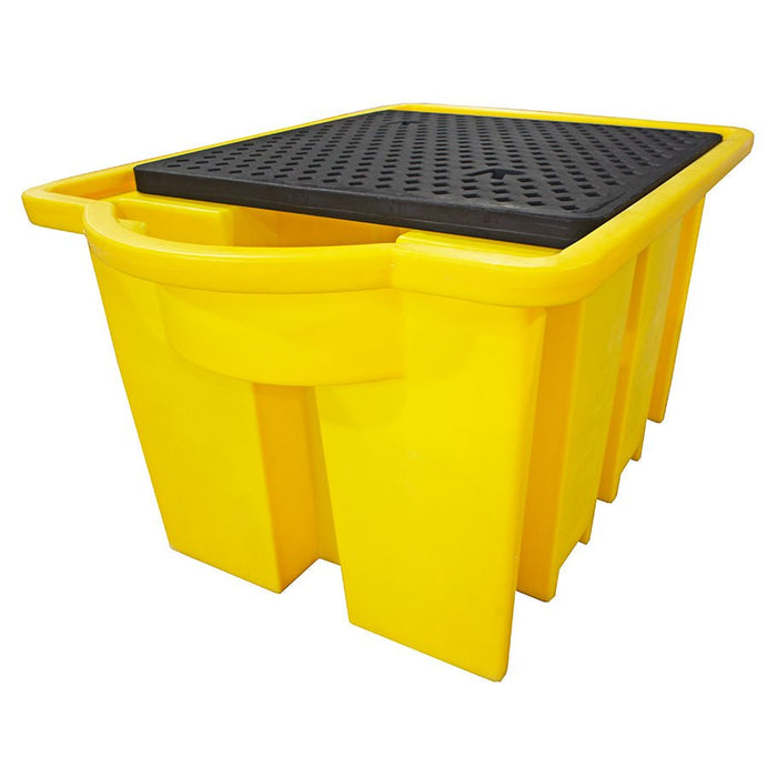 Single IBC Spill Pallet - With Dispenser - Yellow Shield