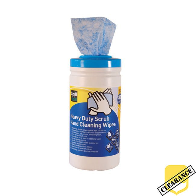 Spill Kill Heavy Duty Scrub Wipes | Case 6 x 2L Tubs - Yellow Shield