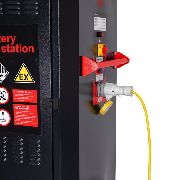 VoltHub™ VH16 Battery Charging 16 Locker Station - Yellow Shield