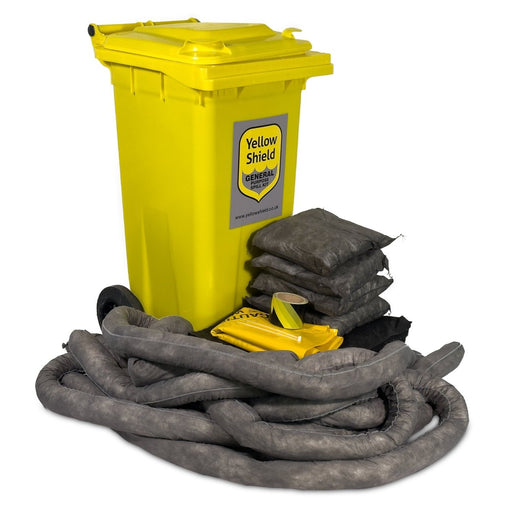 Wheelie Bin Spill Kit - 125 Litre - Yellow Shield